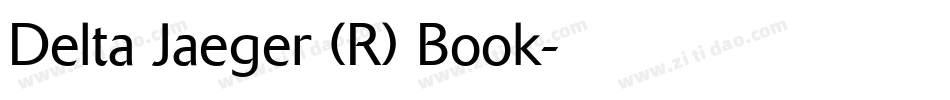 Delta Jaeger (R) Book字体转换